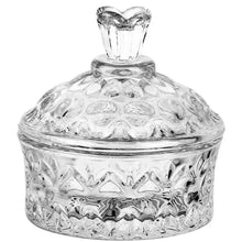 Load image into Gallery viewer, Clear Carved Glass Storage Jar With Lid