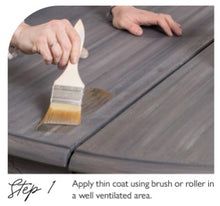 Load image into Gallery viewer, Fusion Mineral Paint Greystone - Brush On Gel Stain & Top Coat is used for furniture home decor and DIY craft projects