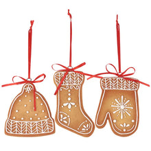 Load image into Gallery viewer, Winter Gingerbread Ornament Set