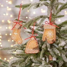 Load image into Gallery viewer, Winter Gingerbread Ornament Set