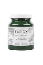 Load image into Gallery viewer, Fusion Mineral Paint Manor Green is used for furniture home decor and DIY craft projects