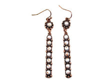 Load image into Gallery viewer, Western Turquoise Bar Dangle Earrings: TURQUOISE
