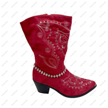 Load image into Gallery viewer, BOT160903-04             13 Inches long silver metal with clear crystal cross chain boot chain
