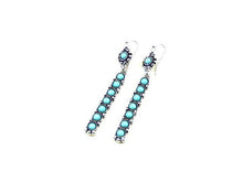 Load image into Gallery viewer, Western Turquoise Bar Dangle Earrings: TURQUOISE
