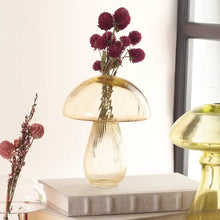 Load image into Gallery viewer, Yellow Standing Mushroom Vase
