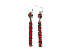 Load image into Gallery viewer, Western Turquoise Bar Dangle Earrings: TURQUOISE
