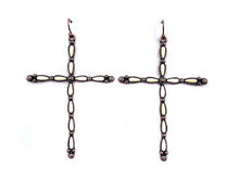 Load image into Gallery viewer, Western Turquoise Cross Earring: TURQUOISE
