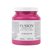 Load image into Gallery viewer, Fusion Mineral Paint CUREiously Pink is used for furniture home decor and DIY craft projects
