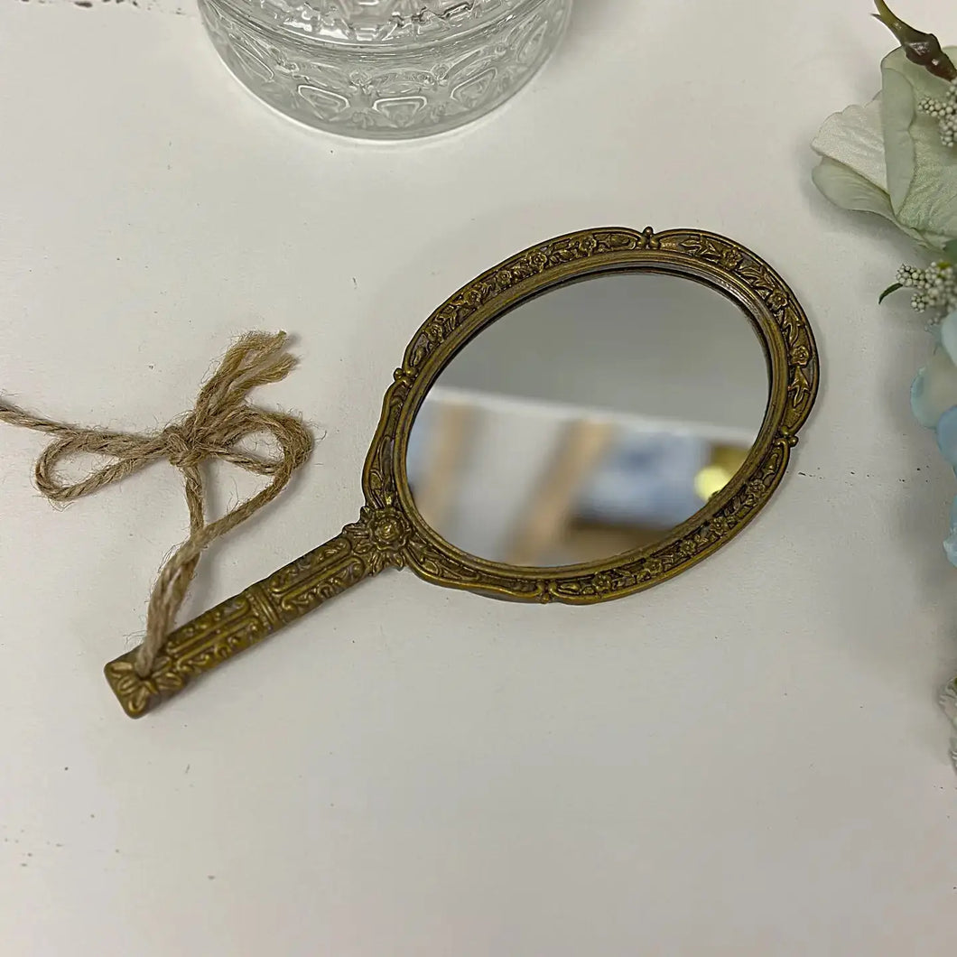 French Vintage Hand-Held Mirror Style B