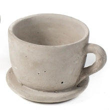 Load image into Gallery viewer, Large Cement Teacup Planter
