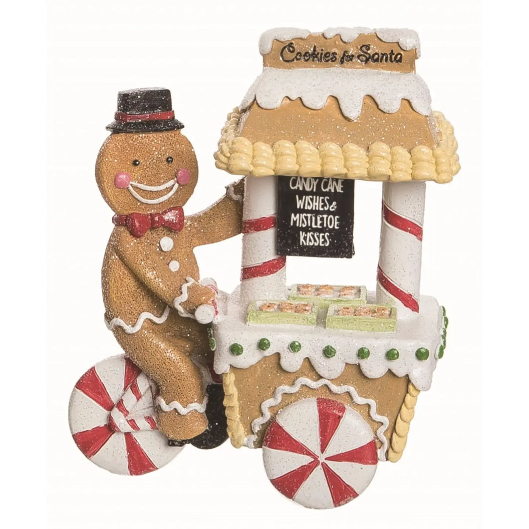 Resin Brown Gingerbread Sweet Stand