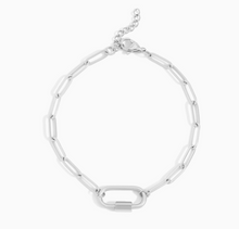Load image into Gallery viewer, 18K Stainless Steel Paperclip Carabiner Bracelet
