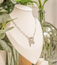 Load image into Gallery viewer, 18K Stainless Steel Paperclip Carabiner Necklace
