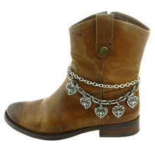 Load image into Gallery viewer, BTO-0730-06 5-HEART CHARM BOOT CHAIN
